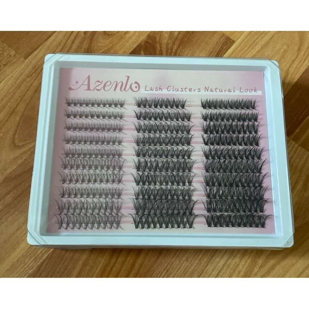 Azenlo Lash‎ Clusters, designed for creating a natural lash look.